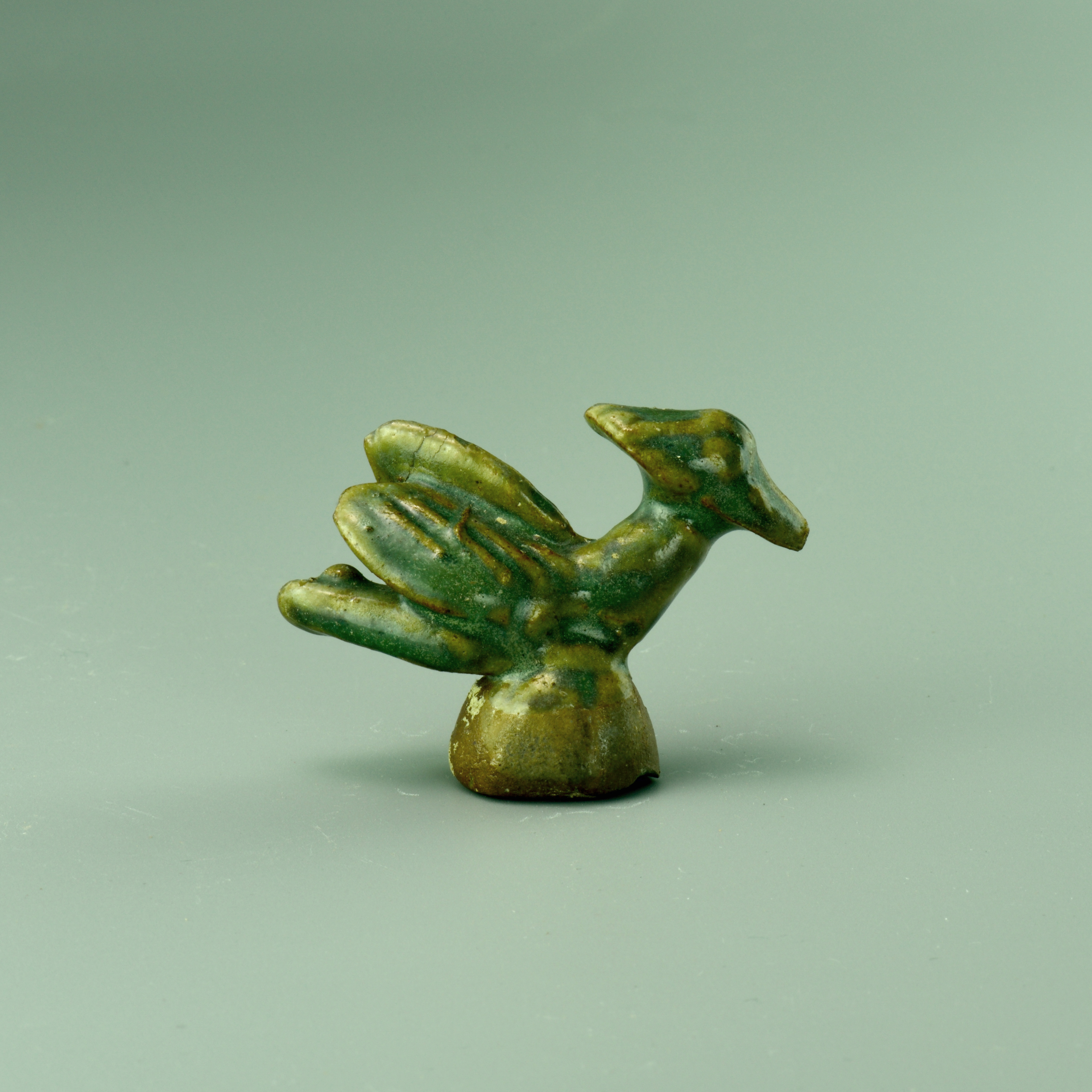 宋代绿釉瓷鸟-邛窑藏品-邛窑考古遗址公园-